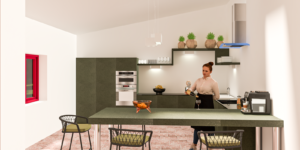 Image 3D de la cuisine